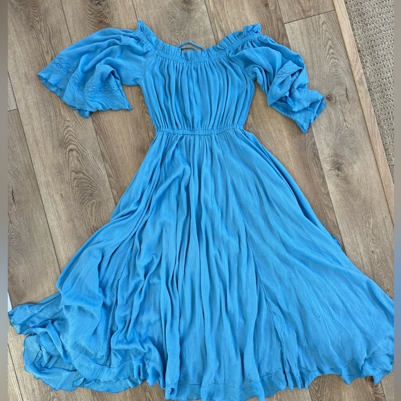 Free People Blue Boho Dress Size Extra Small - Picture 7 of 8